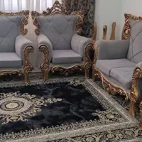 میز تلویزیون برنجی مبل سلطنتی