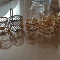 انگاره یا پایه استکان برنجی قدیمی