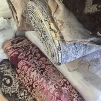 تعدادی مخمل طلا کوب پرده|پرده، رانر، رومیزی|قم, زاد|دیوار