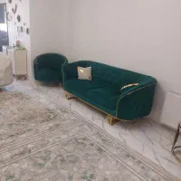 مبل 8 نفره چستر پایه استیل طلایی