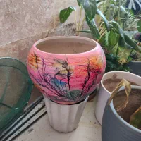 17عدد گلدان سفالی وسرامیکی