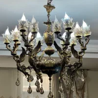 لوستر برنز طرح فرشته با دیوار کوب