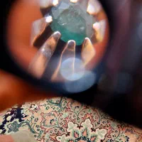 انگشتر نقره ۹۵۰ زمرد پنجشیر افغان معدنی و اقتصادی|جواهرات|گرگان, |دیوار
