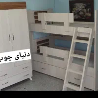 تخت دو طبقه فلزی|تخت و سرویس خواب|الوند, |دیوار