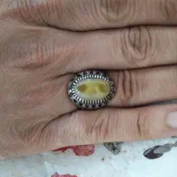 انگشتر نقره(نو دست نشده)باباقوری۲چشم طبیعی زیرقیمت