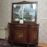 کنسول تمام چوب طرح معرق