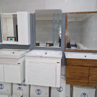 روشویی کابینتی مروارید۶۰ با آینه نوردار بک لایتtol