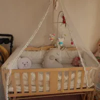 گهواره کودک چوبی|تخت و صندلی بچه|گنبد کاووس, |دیوار