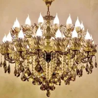 لوستر سقفی برنز ۱۶ شعله