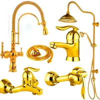 بسته کامل شیر آلات ۶عدد فقط 6500/ جنس برنج+گارانتی