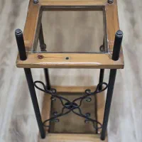 استند لوکس چوب و فلز (طرح روستیک) - در حد نو