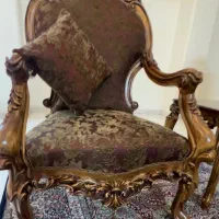 مبلمان سلطنتی/هشت نفره/درحدنو/چوب گردو|مبلمان خانگی و میز عسلی|تهران, تجریش|دیوار