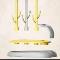 آبچکان شیشه شیر و شیشه شور|آبچکان و نظمدهنده ظروف|گرمدره, |دیوار