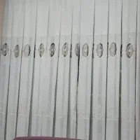 پرده طرح دار کتان