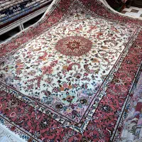 فرش دستباف جفت ۹ متری کاشمر علیا نو آکبند دستبافت