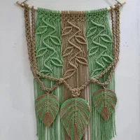 دیوارکوب طرح شاخ و برگ مکرومه