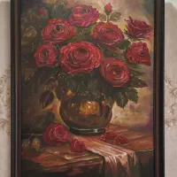 تابلو نقاشی گل رز