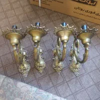 فروش 4 عدد دیوارکوب برنز قدیمی و سنگین