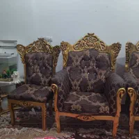 مبل سلطنتی در حد نو با بهترین کیفیت چوب و پارچه|مبلمان خانگی و میز عسلی|بهبهان, |دیوار