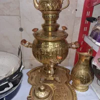 سماور ذغالی قلمزده ۵لیتری نو فقط ۳/۹۶۰