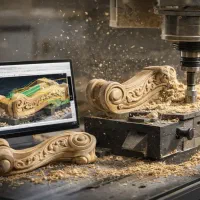 برنامه‌نویسی CNC چوب با PowerMill  قالب‌گیری قطعات