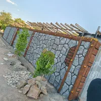 سیمان کاری طرح سنگ و طرح چوب|خدمات پیشه و مهارت|اردکان, |دیوار