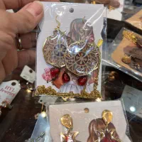 اکسسوری بدلیجات گوشواره یلدایی طرح انار رزینی|بدلیجات|تهران, هاشمآباد|دیوار