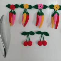 مگنت یخچال طرح فلفل و گیلاس|صنایع دستی و سایر لوازم تزئینی|شیروان (خراسان), |دیوار