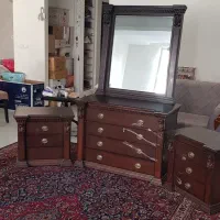 آینه کنسول تخت ۲ نفره با پاتختی تاجدار