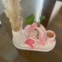 ست گلدان و جاشمعی