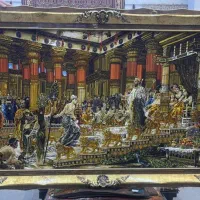 فرش دستباف (بساک)تابلو ملک سلیمان ۱۸۰ در ۱۲۰|فرش|مشکین‌دشت, |دیوار