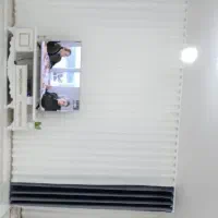 دوعدد شال پرده طوسی پر رنگ