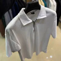 تیشرت نیم زیپ سفید