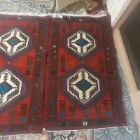 یک چفت فرش دست باف زر چرک