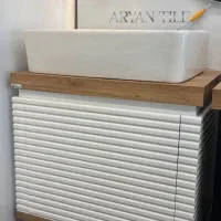 باکس و روشویی سفید چوب