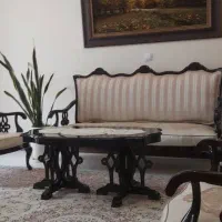 سرویس مبل استیل ۷ نفره بادو میز عسلی ومیز جلوی مبل