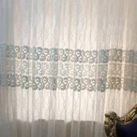 پرده. کتان گیپور دار