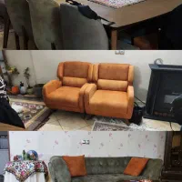 مبل راحتی 8نفره به همراه ناهارخوری 8نفره وآباژور|مبلمان خانگی و میز عسلی|تهران, شهرآرا|دیوار