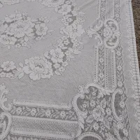 روتختی تور ضخیم طرحدار سفید در حد نو