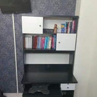 کتابخانه و میز کامپیوتر|کتابخانه، شلف، قفسه‌های دیواری|تهران, امیریه|دیوار