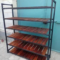 تولیدی قفسه رگال ویترین جاکفشی باچوب و فلز کیفیت