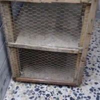 قفس دوطبقه چوبی
