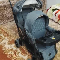 کالسکه دوقلو و میز غذا|کالسکه و لوازم جانبی|کرمانشاه, |دیوار