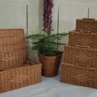 کار در منزل سبد بافی