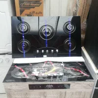 اجاق گاز صفحه شیشه توکار 5شعله گارانتی شیشه ضخیم