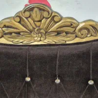 مبل ۷ نفره سلطنتی قهوه ای طلایی|مبلمان خانگی و میز عسلی|زیرآب, |دیوار