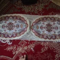 یک جفت رومیزی دستباف