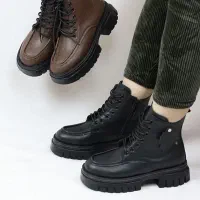 بوت لژ دار کفه پیو بندی و زیپی نیکان