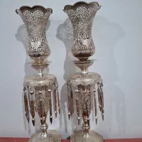 جفت شمعدان نقره