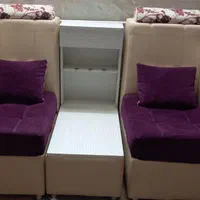 مبل ال هفت نفره پارچه‌ای و چرم مصنوعی طرح چستر|مبلمان خانگی و میز عسلی|نجف‌آباد, امام خمینی|دیوار